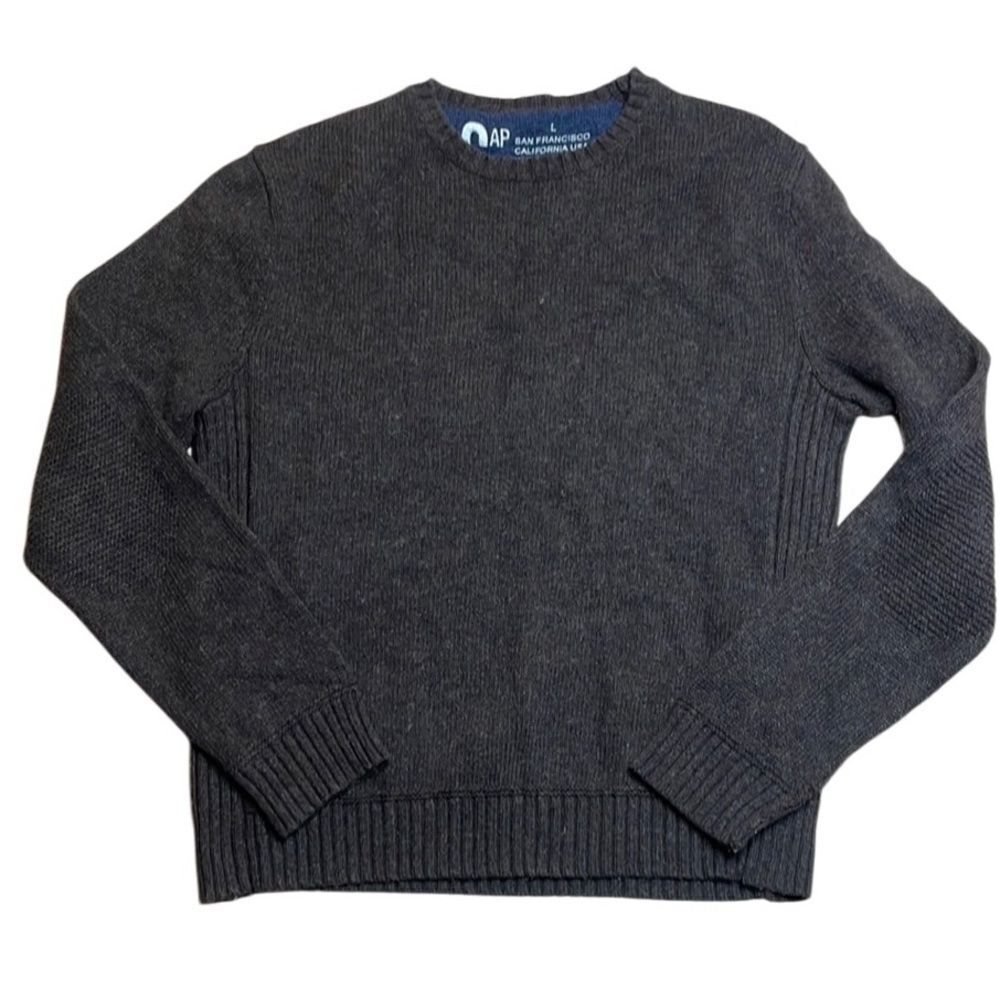 90s vintage Men’s Gap Brown Wool Knit Crewneck sweater Large